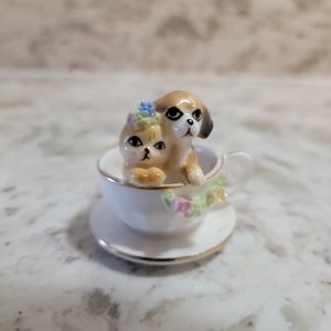 Mini Cermic Cat and Dog Tiny Tea Cup